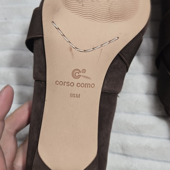 Corso Como Diansko Brown Pointed Toe Ankle Booties Sz 9 Leather New - Picture 10 of 13